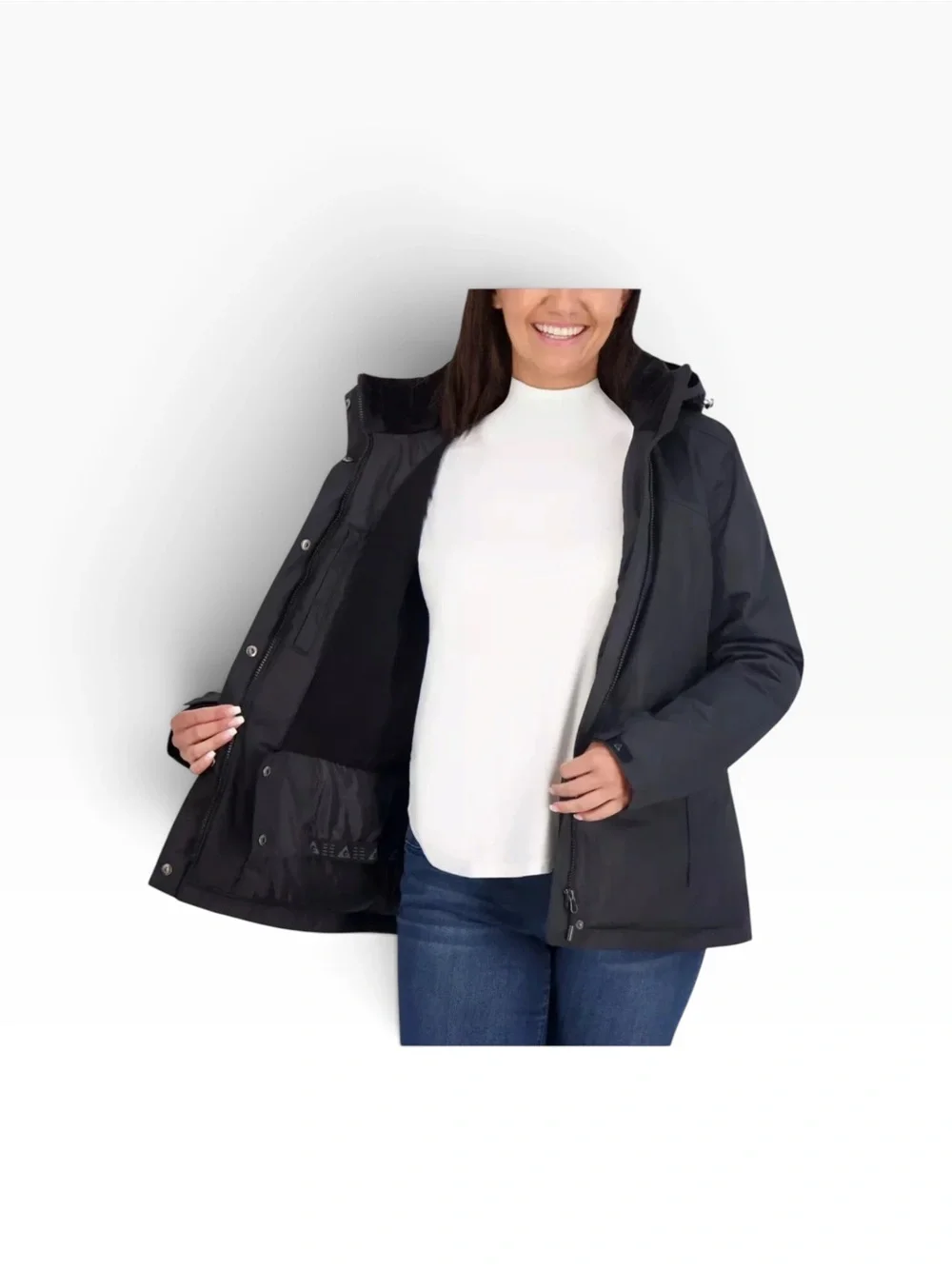 Gerry Ladies’ Snow‑Sky Jacket NWOT | XL Black Waterproof Insulated Hooded Coat